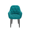 SET OF 4 ANIKA MODERN VELVET DINING CHAIR PADDED SEAT METAL LEGS KITCHEN