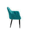 SET OF 4 ANIKA MODERN VELVET DINING CHAIR PADDED SEAT METAL LEGS KITCHEN