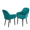 SET OF 4 ANIKA MODERN VELVET DINING CHAIR PADDED SEAT METAL LEGS KITCHEN