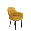 SET OF 4 ANIKA MODERN VELVET DINING CHAIR PADDED SEAT METAL LEGS KITCHEN