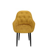 SET OF 4 ANIKA MODERN VELVET DINING CHAIR PADDED SEAT METAL LEGS KITCHEN