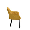 SET OF 4 ANIKA MODERN VELVET DINING CHAIR PADDED SEAT METAL LEGS KITCHEN