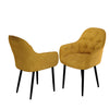 SET OF 4 ANIKA MODERN VELVET DINING CHAIR PADDED SEAT METAL LEGS KITCHEN
