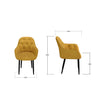 SET OF 4 ANIKA MODERN VELVET DINING CHAIR PADDED SEAT METAL LEGS KITCHEN