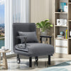Folding Futon Chair Bed Single Sofa Bed Armchair 3-in-1 Recliner Lounger Sleeper