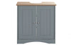 Under Sink Bathroom Cabinet Basin Storage Cupboard Vanity Unit Grey and Oak