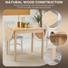 Foldable Dining Table, Solid Wood Drop Leaf Table, Natural