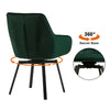 1pc 360° Swivel Dining Chairs Velvet Padded Seat Kitchen Chair Three Color