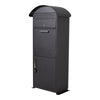 Black Parcel Delivery Box Extra Large Metal Lockable Outdoor Package Drop Box