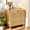 Sideboard Storage Cabinet Cupboard Buffet with Rattan Door Dining Room Furniture