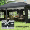3 x 6m Heavy Duty Gazebo Marquee Party Tent with Storage Bag Grey