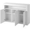 LED Sideboard High Gloss Front Buffet Cabinet TV Unit Stand 3 Doors White