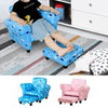 Kids Armchair Children Sofa Set with Footrest Toddler Padding Couch