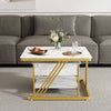 Set of 2 Nesting Coffee Tables Round Stacking Sofa Side Tables for Living Room