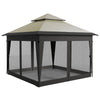 3x3(m) Easy Pop Up Gazebo with 1-Button Push and Mosquito Netting