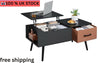 Coffee Table With Storage Lift Top Up Drawer Shelf Wooden Living Room Furniture