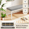 117 cm Indoor Long Ottoman Bench w/ Rubber Wood Legs-Dark Grey