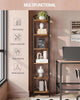 Rustic Tallboy Bookcase 6-Tier Bookshelf Tall Storage Shelving Unit Display Rack