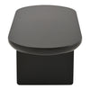 Oval Coffee Table MDF Black Sofa Side Table Minimalist Design for Living Room