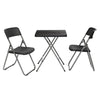 Garden Gear Folding Bistro Set Rattan Effect 2-Seater Table Outdoor Weatherproof