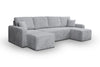Yasmine U-Shape Sofa Bed with Storage Or L-Shape Reversibe Jumbo Cord Sette