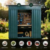 6 x 4 FT Garden Shed Storage Shed Waterproof with Foundation Kit & Vents, Green