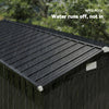12 x 8 ft Garden Shed, Outdoor Storage Shed with 4 Vents, Dark Grey