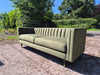 SWYFT MODEL X02 3 SEATER SOFA VINE GREEN WITH STYLISH COPPER FEET