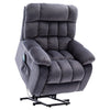 Power Lift Recliner Electric Massage Chair Armchair Single Sofa with Heat Grey