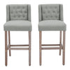 2X Wooden Breakfast Bar Stool Height Kitchen Bar Chair Padded Seat Salon Lounge