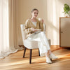 Modern Velvet Armless Accent Chair w/Adjustable Feet & Solid Wood Legs