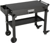 Outdoor Prep Table Foldable Shelf Mobile Kitchen Cart Rolling BBQ Grill Station
