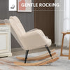Nursing Rocking Nursery Glider Rocker Armchair for Living Room, Beige