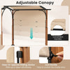 300x360cm Outdoor Metal Gazebo Retractable Pergola Arched Patio Pergola
