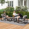 Garden Furniture Set 4 Seater Indoor Outdoor Conservatory Dark Grey