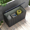 450L Outdoor Garden Storage Box with Wheels, Waterproof and Lockable