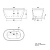 Freestanding Double Ended Bath - Lisbon - 1400mm 1545mm 1645mm & 1800mm Sizes