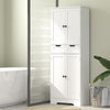 Bathroom Tall Cabinet with Drawer, Adjustable Shelf and Doors, White