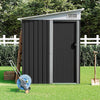 5X7FT Metal Garden Shed Shelf Hooks Outdoor Bike Tool Storage House Sliding Door