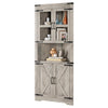 Corner Cabinet with Glass Door,170cm Tall Storage Organiser for Living Room