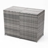Double Wheelie Bin Store Poly Rattan Garden Outdoor Garbage Storage Shed Dustbin