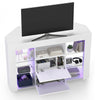 Modern Corner TV Unit Stand Entertainment Center LED Cabinet High Gloss TV Guxqi