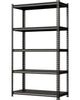 5-Tier Shelving Unit, 72" Heavy Duty Steel Storage Rack, Adjustable Garage Shelf