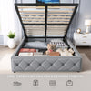 NEW OTTOMAN STORAGE UPHOLSTERED BED FRAME 4FT6 DOUBLE LEATHER GAS LIFT BED FRAME