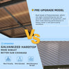 2.4x3.6m Metal Lean-to Gazebo Wall Mounted Iron Hardtop Pergola Heavy Duty