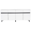 Sideboard 160cm Wooden Storage Cabinet with 4 Drawers & 4 Doors, Modern White