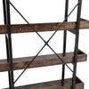 Industric 5 Tiers Book Shelf Bookcase Storage Cabinet Display Dining Living Room