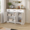 Sideboard Cabinet with Drawers Storage Buffet Cupboard 3 Door 3 Drawer White
