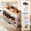 Slim Shoe Cabinet 3 Tier Drop Down Hallway Storage Unit