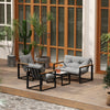 Garden Furniture Set 4 Seater Indoor Outdoor Conservatory Light Grey